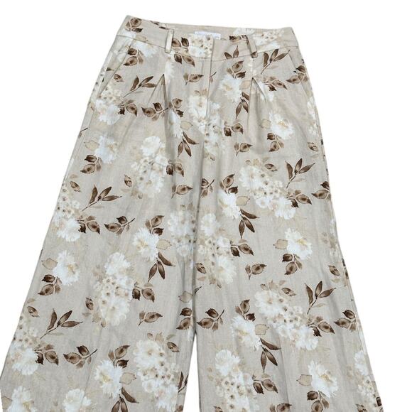 House of Harlow 1960 Samina Wide Leg Linen Trousers - Picture 3 of 4